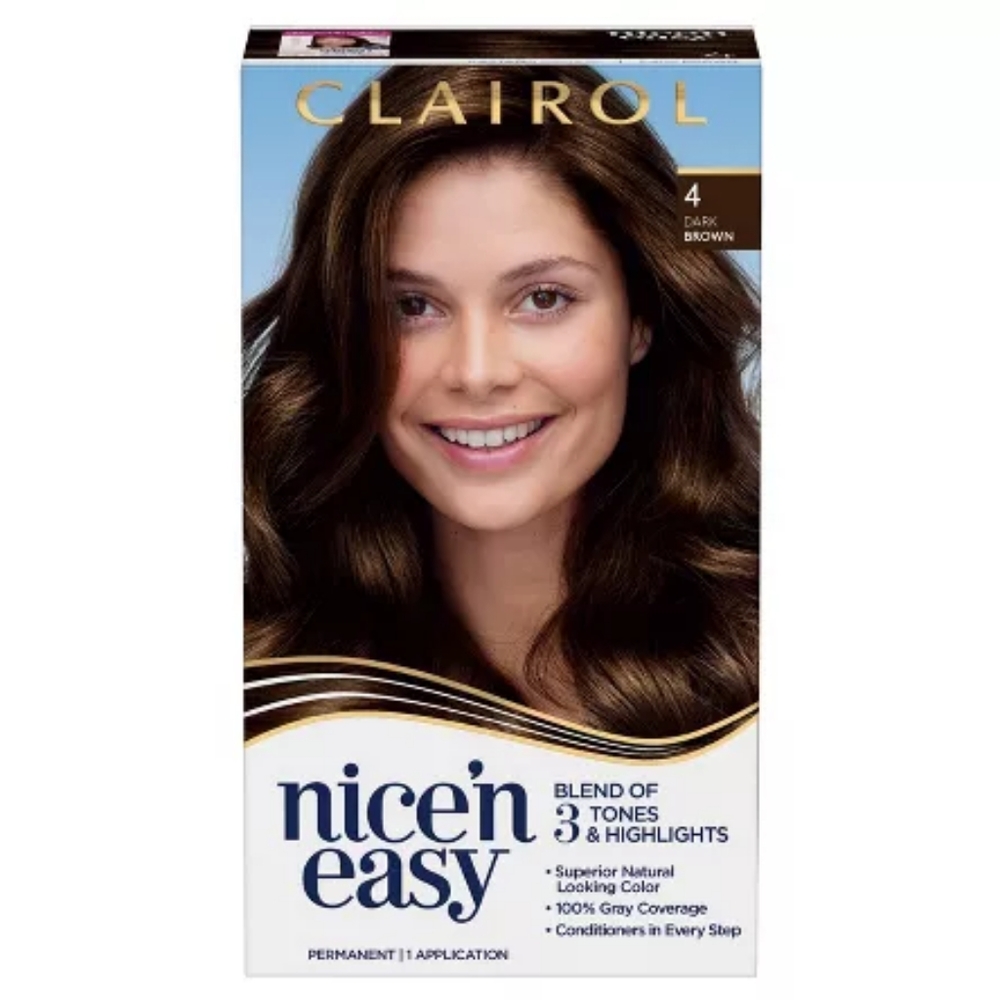 2 New Clairol Nice'n Easy Permanent Hair Color 4 Dark Brown